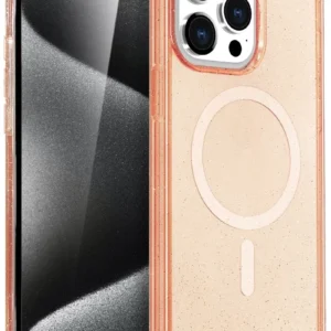 Newface İphone 15 Pro Max Kılıf Star Magsafe Kapak - Turuncu