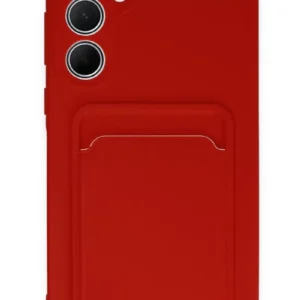 Newface Samsung Galaxy A35 5g Kılıf Kelvin Kartvizitli Silikon - Kırmızı