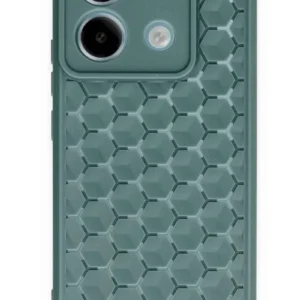 Newface Xiaomi Redmi Note 13 Pro 5g Kılıf Petek Silikon Kapak - Koyu Yeşil