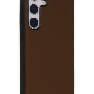 Newface Samsung Galaxy S24 Kılıf Taft Kapak - Kahverengi