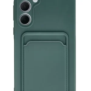 Newface Samsung Galaxy A35 5g Kılıf Kelvin Kartvizitli Silikon - Koyu Yeşil