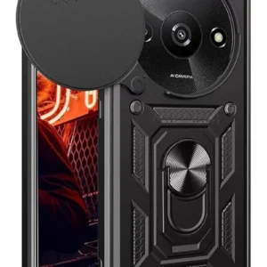 Newface Xiaomi Redmi A3 4g Kılıf Pars Lens Yüzüklü Silikon - Siyah