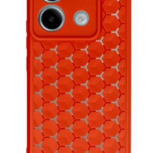 Newface Xiaomi Redmi Note 13 Pro 5g Kılıf Petek Silikon Kapak - Kırmızı