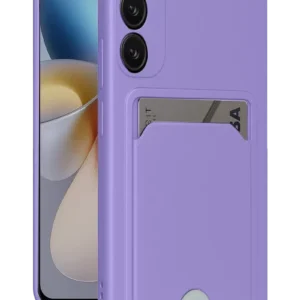 Newface Samsung Galaxy A55 5g Kılıf Kelvin Kartvizitli Silikon - Lila