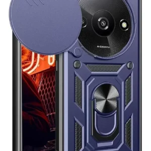 Newface Xiaomi Redmi A3 4g Kılıf Pars Lens Yüzüklü Silikon - Lacivert