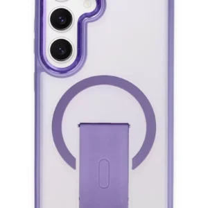 Newface Samsung Galaxy S24 Tork Magsafe Standlı Kapak - Derin Mor