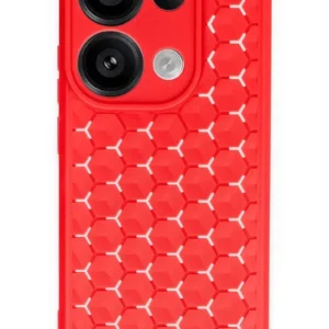 Newface Xiaomi Redmi Note 13 Pro 4g Kılıf Petek Silikon Kapak - Kırmızı