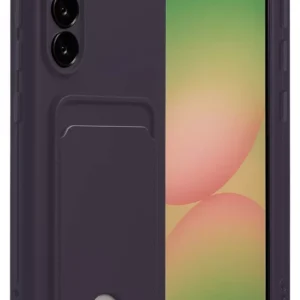 Newface Samsung Galaxy A55 5g Kılıf Kelvin Kartvizitli Silikon - Derin Mor