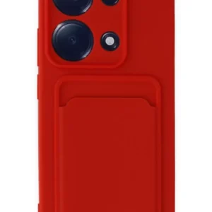 Newface Xiaomi Redmi Note 13 Pro 4g Kılıf Kelvin Kartvizitli Silikon - Kırmızı