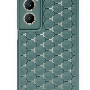 Newface Realme C65 Kılıf Petek Silikon Kapak - Koyu Yeşil