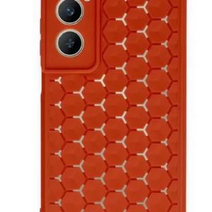 Newface Realme C65 Kılıf Petek Silikon Kapak - Kırmızı