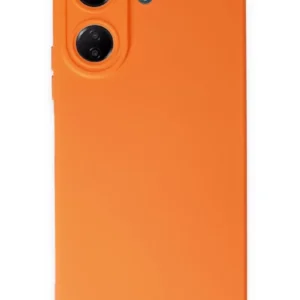 Newface Xiaomi Redmi 13c Kılıf Nano İçi Kadife Silikon - Turuncu