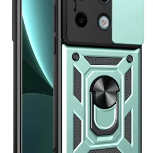 Newface Xiaomi Poco X6 Pro Kılıf Pars Lens Yüzüklü Silikon - Yeşil