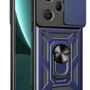 Newface Xiaomi Redmi Note 13 Pro Plus Kılıf Pars Lens Yüzüklü Silikon - Lacivert