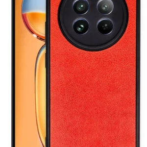 Newface Realme 12 5g Kılıf Aras Deri Kapak - Kırmızı