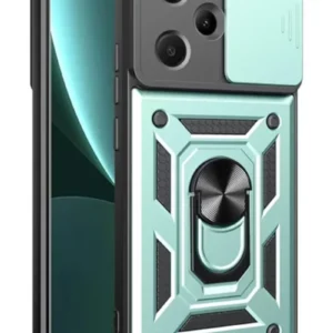 Newface Xiaomi Redmi Note 13 Pro Plus Kılıf Pars Lens Yüzüklü Silikon - Yeşil