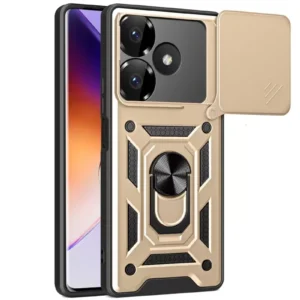 Newface Xiaomi Redmi 13 4g Kılıf Pars Lens Yüzüklü Silikon - Gold