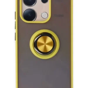 Newface Xiaomi Redmi Note 13 4g Kılıf Montreal Yüzüklü Silikon Kapak - Sarı