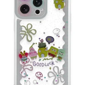 Newface İphone 14 Pro Kılıf Sweet Desenli Silikon Kapak - Açık Mavi