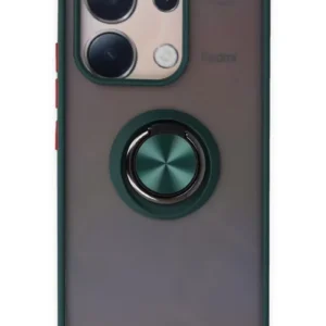 Newface Xiaomi Redmi Note 13 4g Kılıf Montreal Yüzüklü Silikon Kapak - Yeşil