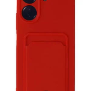 Newface Xiaomi Redmi 13c Kılıf Kelvin Kartvizitli Silikon - Kırmızı