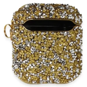 Newface Airpods 2 (2.nesil) Mira Taşlı Kılıf - Gold