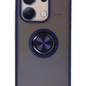 Newface Xiaomi Redmi Note 13 4g Kılıf Montreal Yüzüklü Silikon Kapak - Lacivert