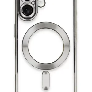 Newface İphone 16 Plus Kılıf Kross Magneticsafe Kapak - Gümüş