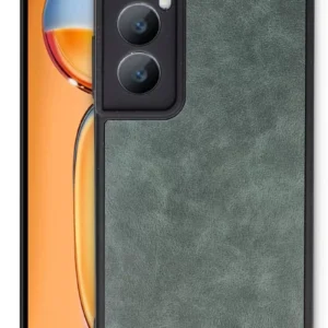 Newface Realme C65 Kılıf Aras Deri Kapak - Koyu Yeşil