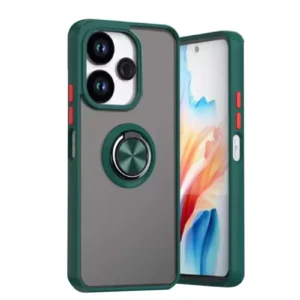 Newface Xiaomi Redmi 13 4g Kılıf Montreal Yüzüklü Silikon Kapak - Yeşil