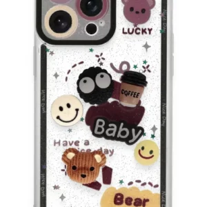 Newface İphone 14 Pro Max Kılıf Sweet Desenli Silikon Kapak - Sarı