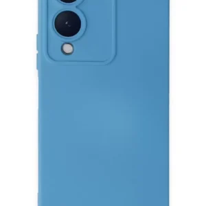 Newface Vivo Y17s Kılıf Nano İçi Kadife Silikon - Mavi