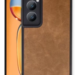 Newface Realme C65 Kılıf Aras Deri Kapak - Taba