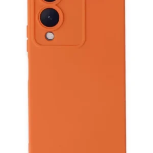 Newface Vivo Y17s Kılıf Nano İçi Kadife Silikon - Turuncu