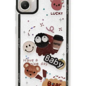 Newface Samsung Galaxy A05 Kılıf Sweet Desenli Silikon Kapak - Sarı