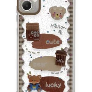 Newface Samsung Galaxy A05 Kılıf Sweet Desenli Silikon Kapak - Şeffaf