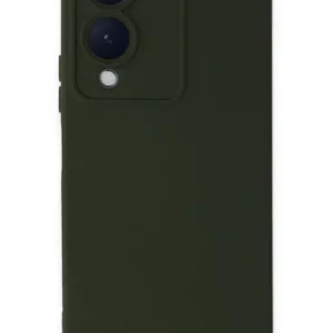 Newface Vivo Y17s Kılıf Nano İçi Kadife Silikon - Koyu Yeşil