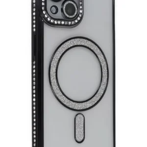 Newface İphone 13 Kılıf Joke Simli Magneticsafe Kılıf - Siyah