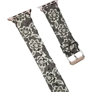 Newface Apple Watch 38mm Creeper Desenli Kordon - Siyah