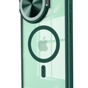 Newface İphone 15 Pro Max Kılıf Teleskop Lens Magsafe Silikon Kapak - Koyu Yeşil