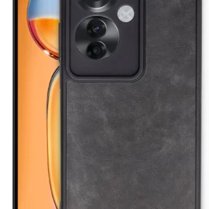 Newface Oppo Reno 11f Kılıf Aras Deri Kapak - Siyah