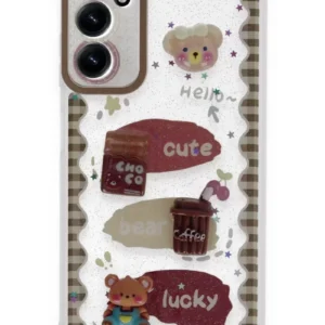 Newface Samsung Galaxy A14 4g Kılıf Sweet Desenli Silikon Kapak - Şeffaf