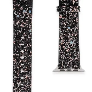 Newface Apple Watch 38mm Starry Taşlı Kordon - Siyah