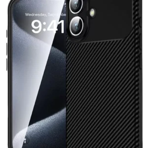 Newface İphone 16 Kılıf Auto Focus Karbon Kapak - Siyah