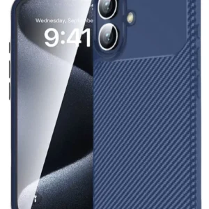 Newface İphone 16 Kılıf Auto Focus Karbon Kapak - Lacivert