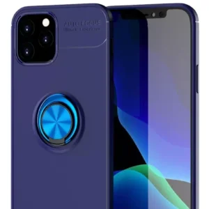 Newface İphone 12 Kılıf Range Yüzüklü Silikon - Mavi