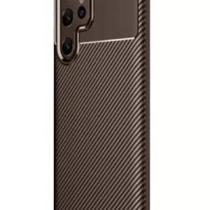 Newface Samsung Galaxy S25 Ultra Kılıf Auto Focus Karbon Kapak - Kahverengi