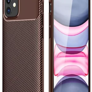 Newface İphone 12 Mini Kılıf Auto Focus Karbon Kapak - Kahverengi