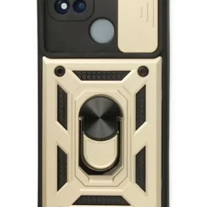 Newface Realme C11 2021 Kılıf Pars Lens Yüzüklü Silikon - Gold