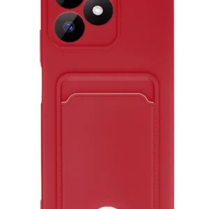 Newface Realme Note 50 4g Kılıf Kelvin Kartvizitli Silikon - Kırmızı